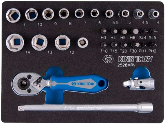 Набор торцевых головок KING TONY 29 шт. (9-2528MRV)