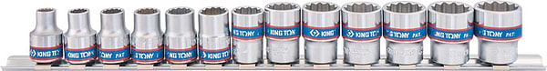 Фото - Набір торцевих голівок KING TONY 7-19 мм 3/8'' (3013MR)