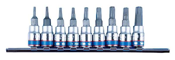 Фото - Біта для викрутки KING TONY Torx 1/4'' 9 шт. (2119PR)