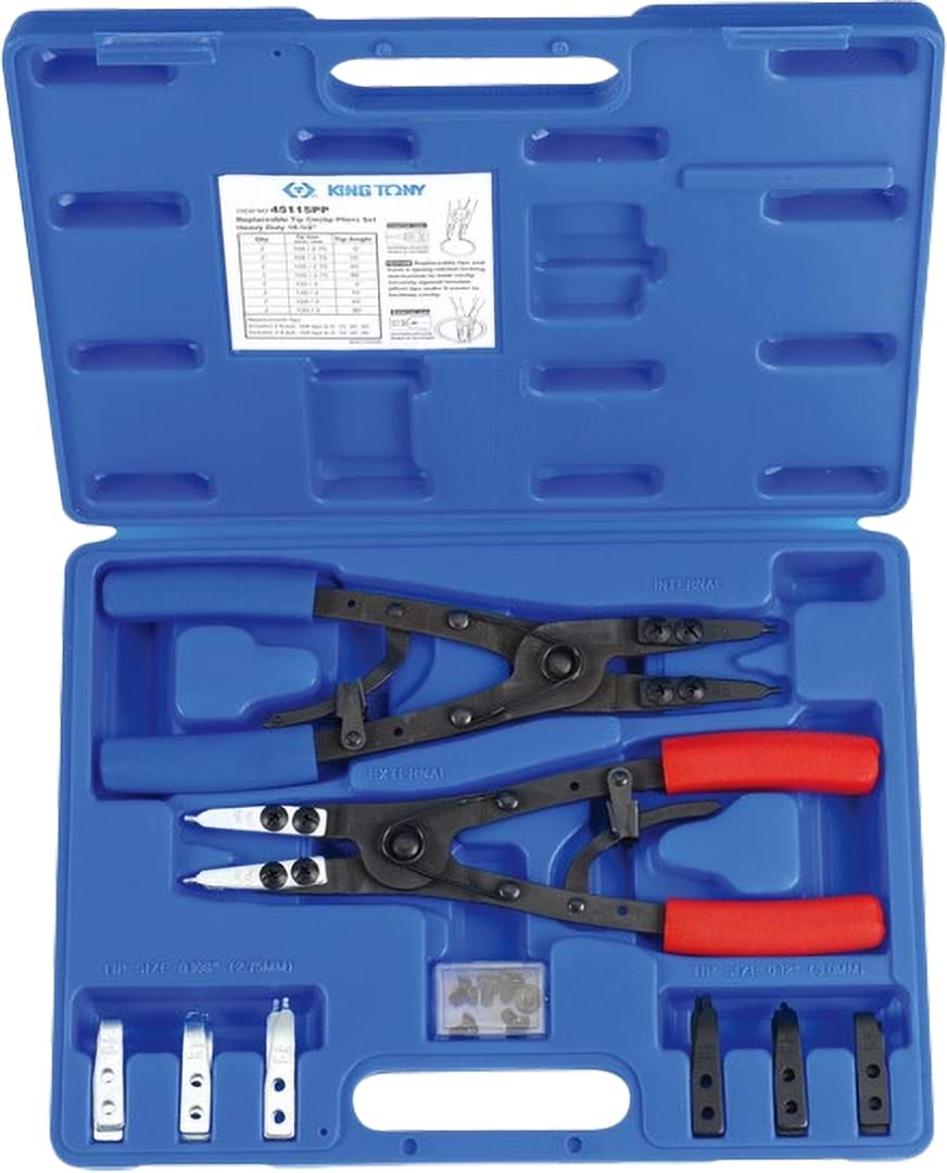 Набір інструментів KING TONY 250 мм в пластиковому кейсі (45115PP)