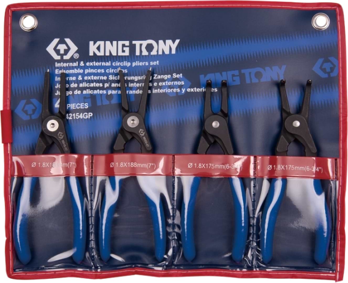 Набор инструментов KING TONY 4 пр. в чехоле (42154GP)