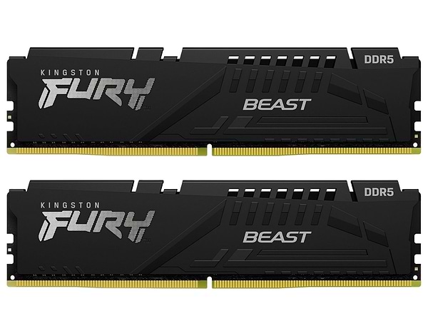 Фото - Память DDR Kingston DDR5 2x8GB/6000 Fury Beast Black (KF560C30BBEK2-16)