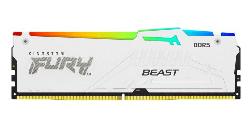 Фото - Память DDR Kingston Fury Beast White RGB 16GB/5200 DDR5 (KF552C40BWA-16) Фото - Память DDR Kingston Fury Beast White RGB 16GB/5200 DDR5 (KF552C40BWA-16)