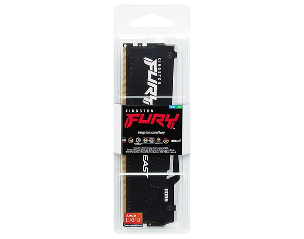 Фото - Память DDR Kingston 16GB DDR5 CL34 DIMM FURY Beast RGB XMP (KF568C34BBA-16)