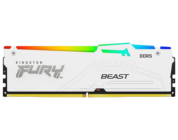 Фото - Память DDR Kingston 16GB DDR5 CL34 DIMM FURY Beast White RGB EXPO (KF568C34BWEA-16)