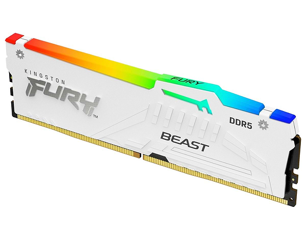 Фото - Память DDR Kingston 16GB DDR5 CL34 DIMM FURY Beast White RGB EXPO (KF568C34BWEA-16)