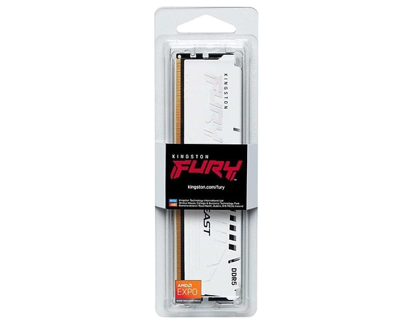 Фото - Память DDR Kingston 16GB DDR5 CL34 DIMM FURY Beast White EXPO (KF568C34BWE-16)