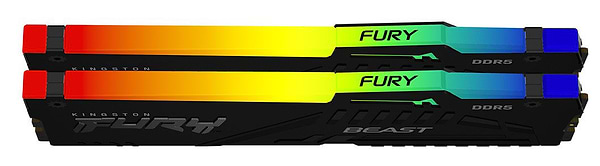 Фото - Память DDR Kingston DDR5 32GB 5200 MHz Fury Beast RGB (KF552C36BBEAK2-32)