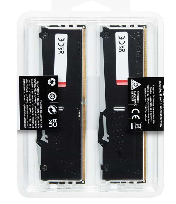 Фото - Память DDR Kingston DDR5 32GB 5200 MHz Fury Beast RGB (KF552C36BBEAK2-32)
