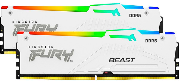 Фото - Память DDR Kingston Fury 32GB 2x16GB DDR5 5600MHz Beast RGB EXPO White (KF556C36BWEAK2-32)