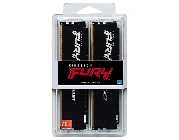 Фото - Память DDR Kingston 32GB DDR5 CL34 DIMM FURY Beast Black EXPO (KF568C34BBEK2-32)
