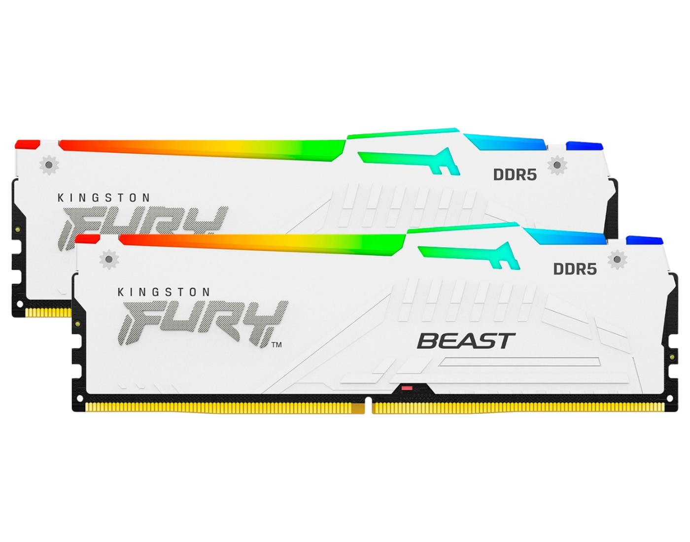 Пам'ять DDR Kingston 32GB DDR5 CL34 DIMM FURY Beast White RGB EXPO (KF568C34BWEAK2-32)