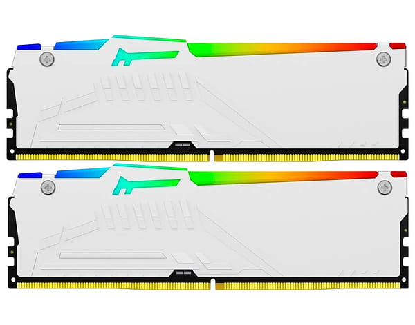 Фото - Память DDR Kingston 32GB DDR5 CL34 DIMM FURY Beast White RGB EXPO (KF568C34BWEAK2-32)