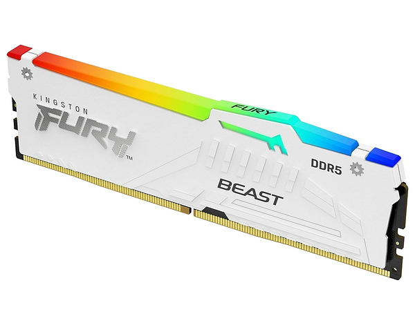 Фото - Память DDR Kingston 32GB DDR5 CL34 DIMM FURY Beast White RGB EXPO (KF568C34BWEAK2-32)