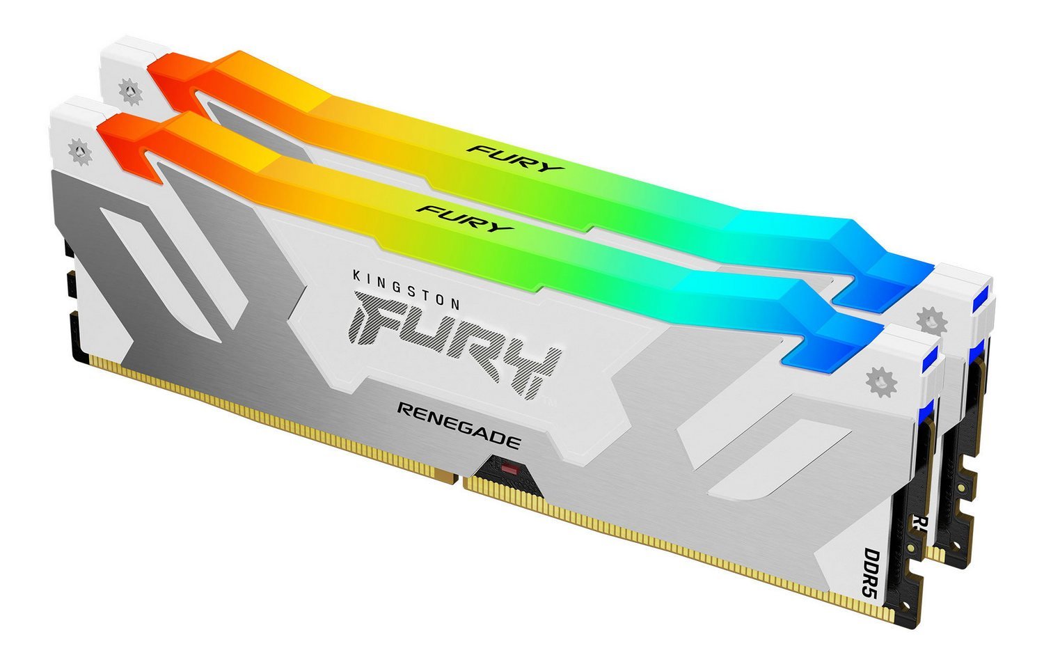 Фото - Память DDR Kingston Fury Renegade RGB White/Silver DDR5 6800MHz 32GB Kit 2x16GB (KF568C36RWAK2-32)