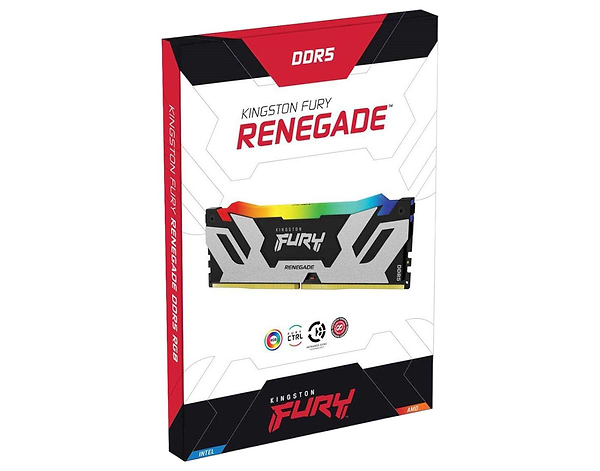 Фото - Память DDR Kingston 32GB DDR5 CL38 DIMM FURY Renegade RGB XMP (KF576C38RSAK2-32)