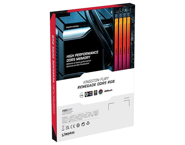 Фото - Память DDR Kingston 32GB DDR5 CL38 DIMM FURY Renegade RGB XMP (KF576C38RSAK2-32)
