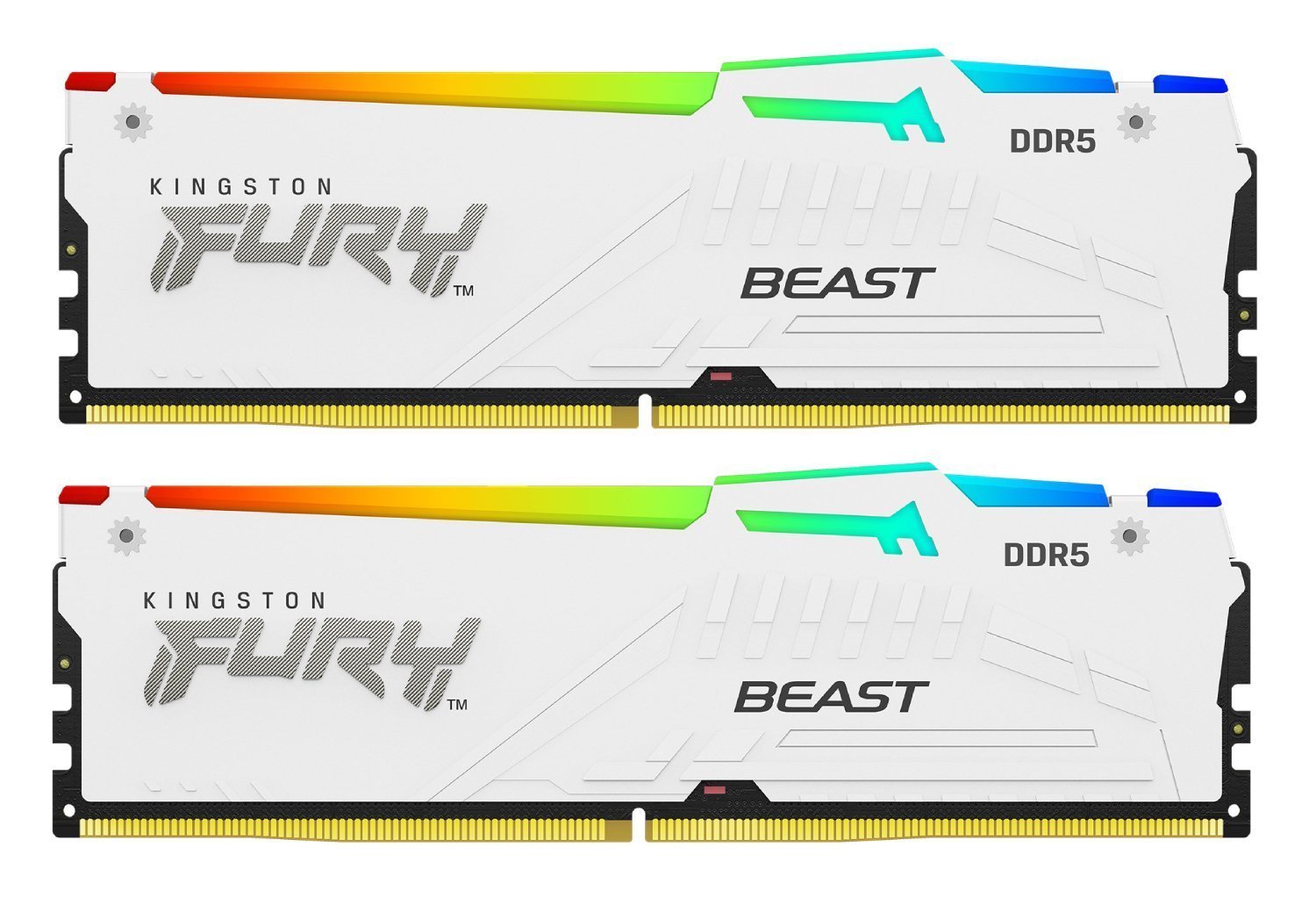 Пам'ять DDR Kingston Fury Beast White RGB 2x32GB/5600 DDR5 (KF556C40BWAK2-64)