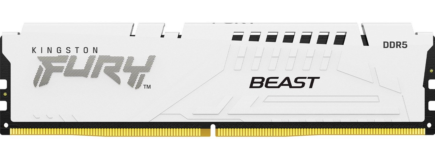 Память DDR Kingston Fury Beast White DDR5 32GB 5200 (KF552C40BW-32) - Фото 1