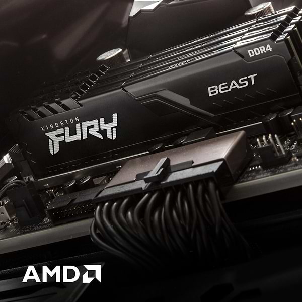Фото - Память DDR Kingston 16Gb DDR4 3200MHz Fury Beast 2x8 (KF432C16BBK2/16)