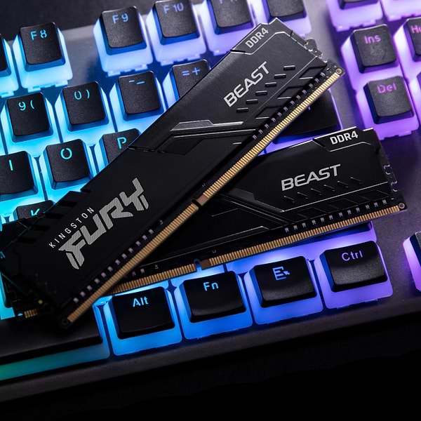 Фото - Память DDR Kingston 16Gb DDR4 3200MHz Fury Beast 2x8 (KF432C16BBK2/16)