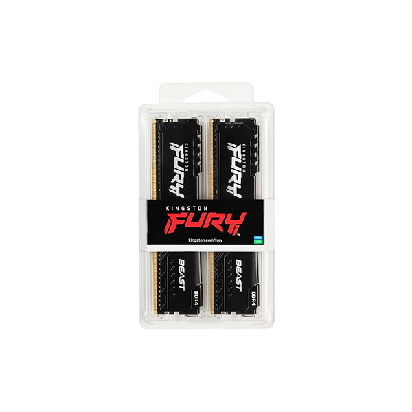 Фото - Память DDR Kingston 16Gb DDR4 3200MHz Fury Beast 2x8 (KF432C16BBK2/16)