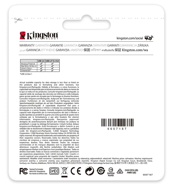 Фото - Флеш USB Kingston DataTraveler Kyson 32GB USB 3.2 Silver-Black (DTKN/32GB)