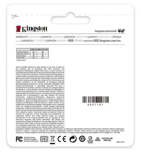 Фото - Флеш USB Kingston DataTraveler Kyson 64GB USB 3.2 Silver-Black (DTKN/64GB)