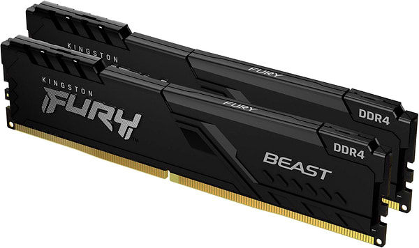 Фото - Память DDR Kingston DDR4 32Gb 3600MHz Fury Beast 2x16 (KF436C18BBK2/32)