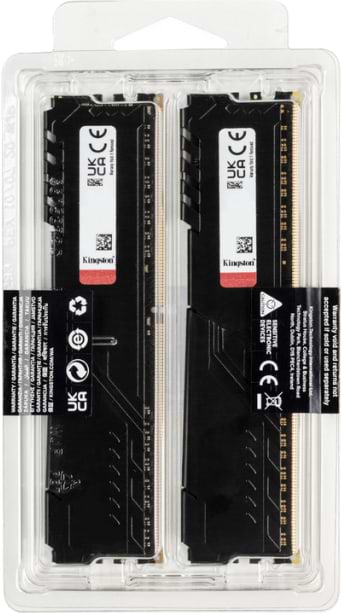 Фото - Память DDR Kingston DDR4 32Gb 3600MHz Fury Beast 2x16 (KF436C18BBK2/32)