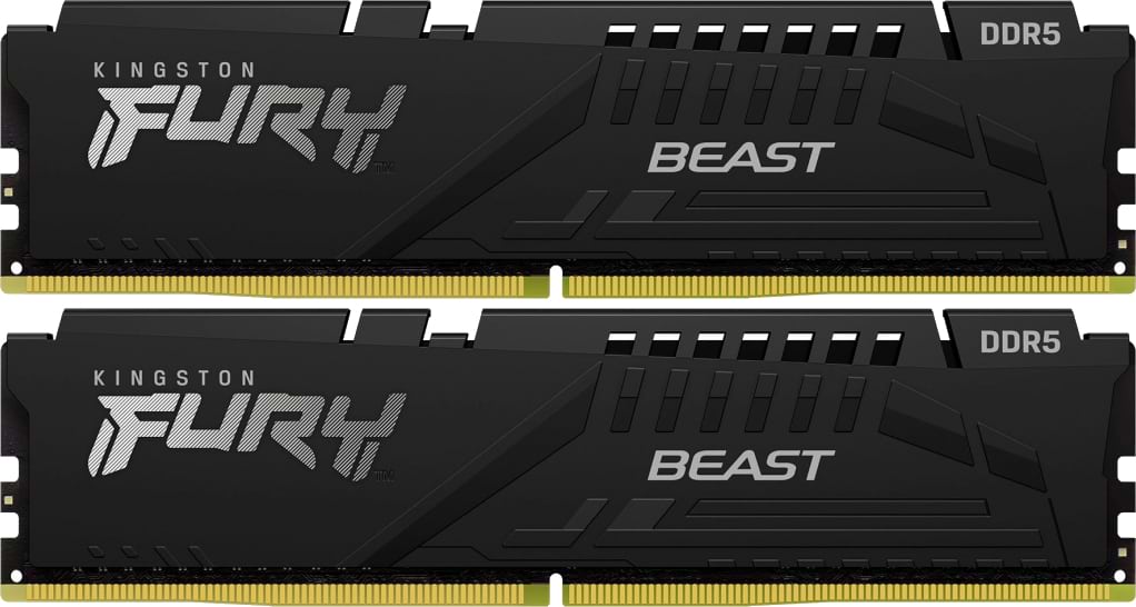 Память DDR Kingston DDR5 2x16GB/5200 Fury Beast Black (KF552C40BBK2-32)