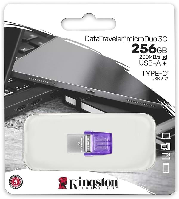 Фото - Флеш USB Kingston Duo 3C 256GB USB-A + USB-C (DTDUO3CG3/256GB)