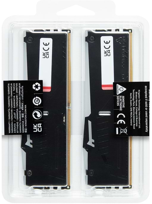 Фото - Память DDR Kingston 64GB 5200MT/s DDR5 CL40 DIMM (Kit of 2) FURY Beast RGB (KF552C40BB2AK2-64)