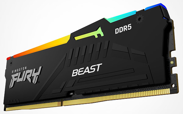 Фото - Память DDR Kingston 64GB 5200MT/s DDR5 CL40 DIMM (Kit of 2) FURY Beast RGB (KF552C40BB2AK2-64)
