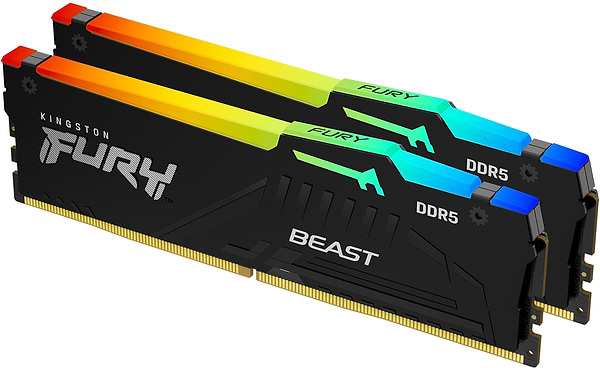 Фото - Память DDR Kingston Fury Beast RGB 2x8GB/5600 DDR5 (KF556C36BBEAK2-16)