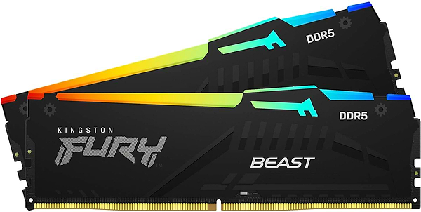 Фото - Память DDR Kingston Fury Beast RGB 2x8GB/5600 DDR5 (KF556C36BBEAK2-16)