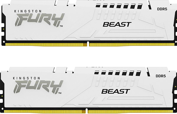 Фото - Память DDR Kingston Fury Beast White DDR5-6000 64GB (2x32GB) AMD EXPO CL36-38-38 1.25V (KF560C36BWEK2-64)