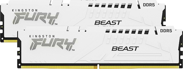 Фото - Память DDR Kingston Fury Beast White DDR5-6000 64GB (2x32GB) AMD EXPO CL36-38-38 1.25V (KF560C36BWEK2-64)