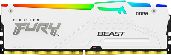 Фото - Память DDR Kingston Fury Beast White RGB DDR5 32GB/5200 (KF552C36BWEA-32)