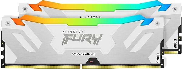 Фото - Память DDR Kingston Fury Renegade White RGB 2x16GB/6400 DDR5 (KF564C32RWAK2-32)