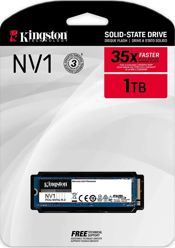 Фото - SSD-накопитель внутренний Kingston M.2 1TB NV1 NVMe PCIe 3.0 4x 2280 (SNVS/1000G)