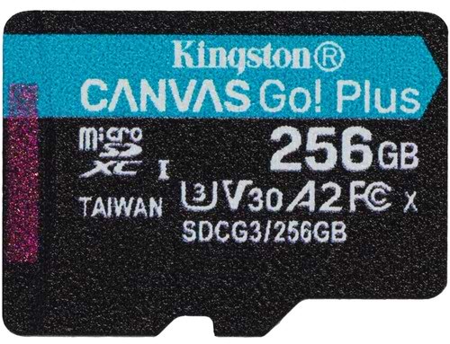 Фото - Карта памяти Kingston MicroSDXC 256GB Canvas Go! Plus Class 10 UHS-I U3 V30 A2 + SD-адаптер (SDCG3/256GB)
