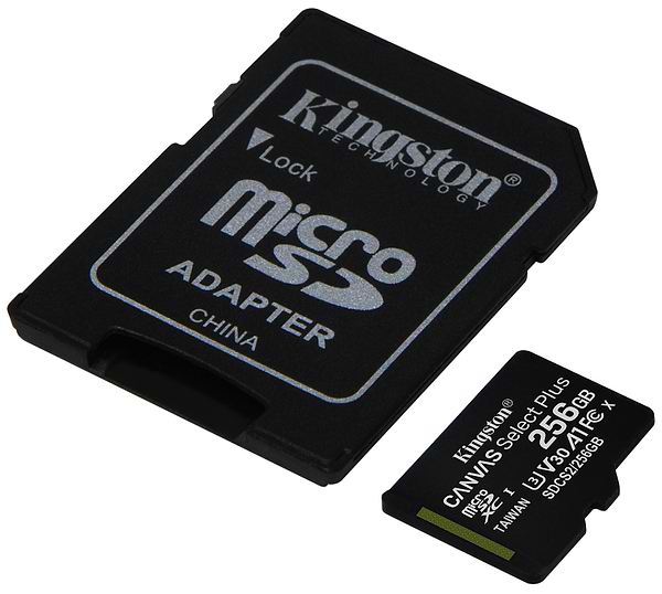 Фото - Карта памяти Kingston microSDXC 256Gb Canvas Select+ A1 + adapter (SDCS2/256GB)