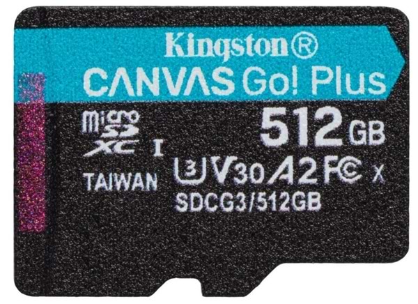 Фото - Карта памяти Kingston microSDXC 512Gb Canvas Go+ U3 V30 +adapter (SDCG3/512GB)