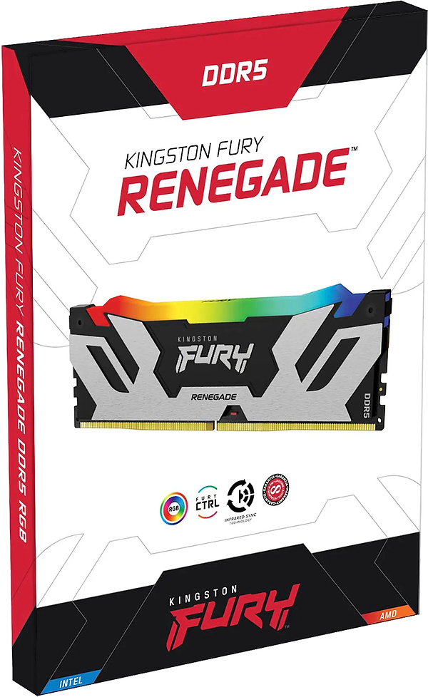 Фото - Память DDR Kingston Renegade Silver/Black RGB 2x16GB/8000 DDR5 (KF580C38RSAK2-32)