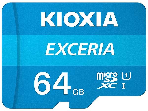 Фото - Карта памяти Kioxia MicroSDXC 64GB UHS-I Class 10 Exceria R100MB/s (LMEX1L064GG2) + SD-адаптер