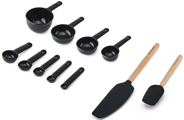 Фото - Кухарський набір приладів KitchenAid Classic 11 пр. чорний (KQG492OHOBE)