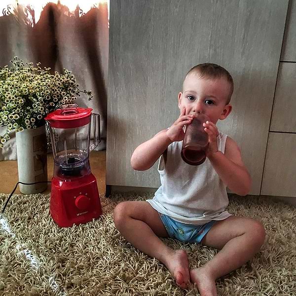 Фото - Блендер стаціонарний Kitfort 2 in 1 KT-1356-2 Red