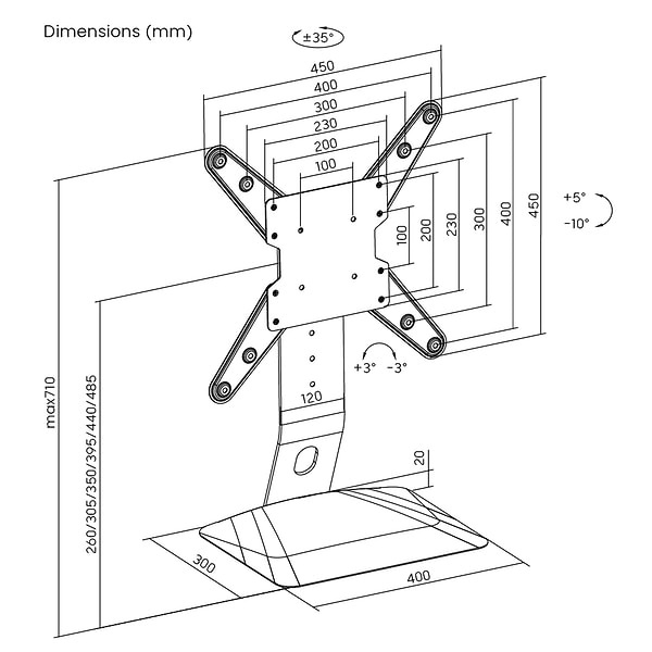 Фото - Кріплення для телевізора KIVI Motion TV Stand