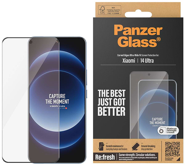 Фото - Захисне скло для смартфону PanzerGlass Screen Protector Xiaomi 14 Ultra, Ultra-Wide Fit (PG_8074)